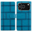 Embossed Checkered Leather Phone Case