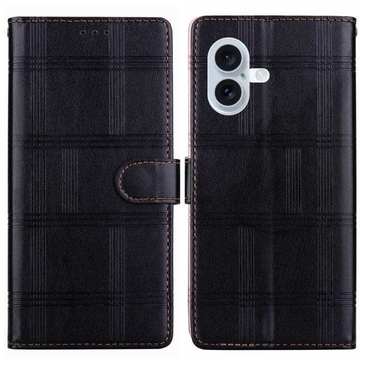 Embossed Checkered Leather Phone Case