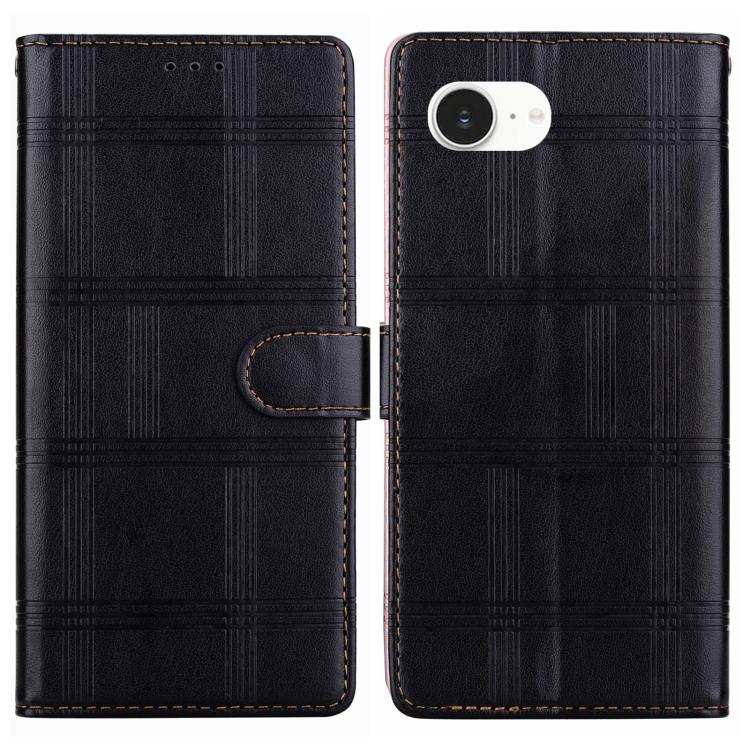Embossed Checkered Leather Phone Case