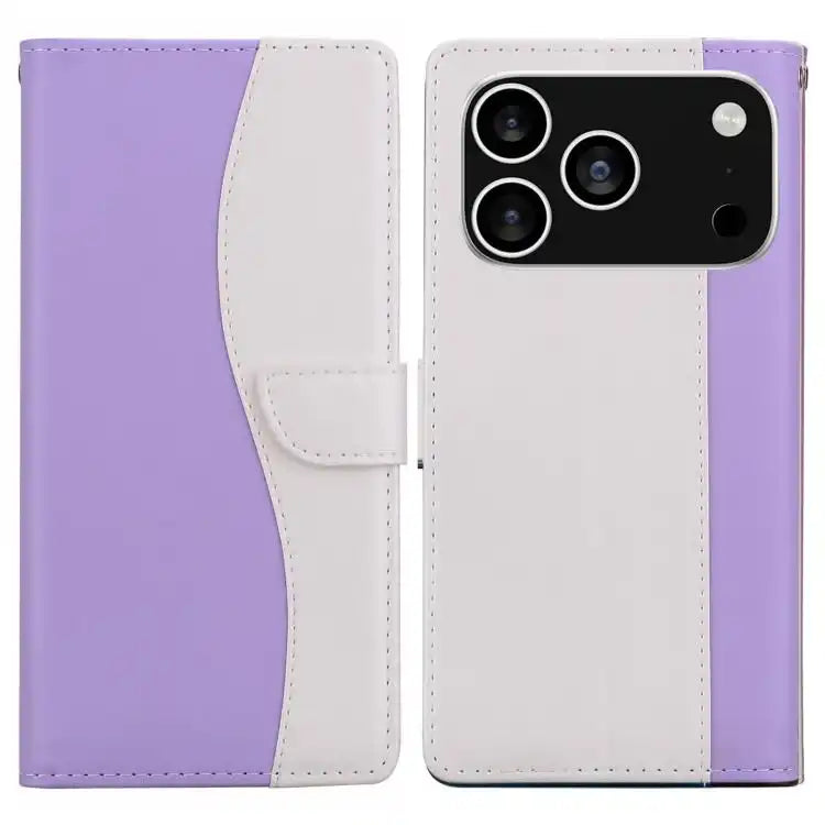 Embossed Two-Color Leather Phone Case