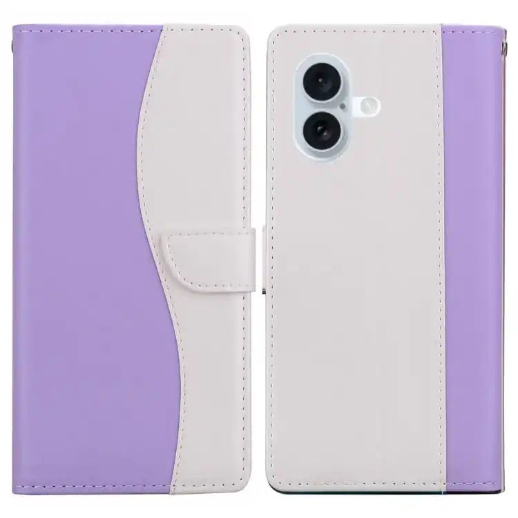 Embossed Two-Color Leather Phone Case