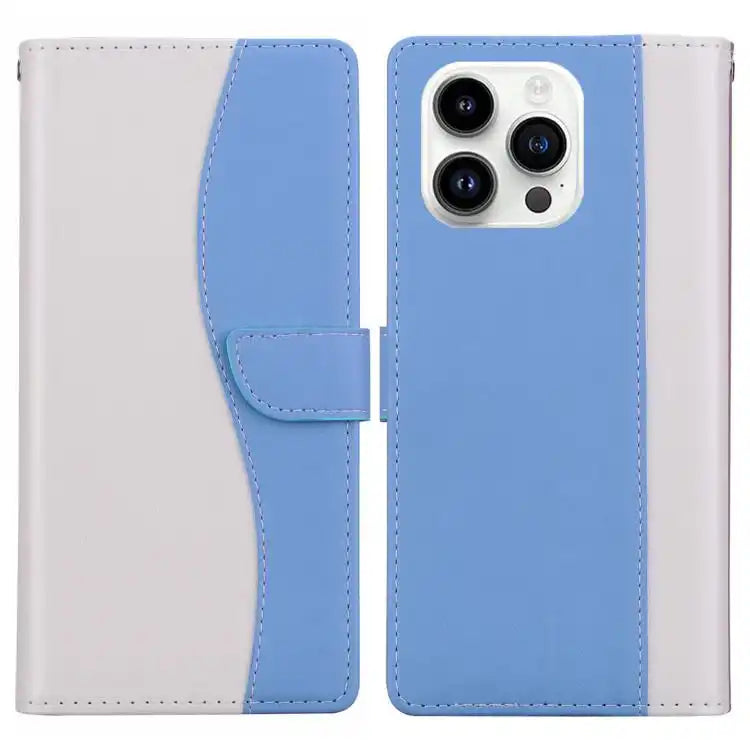 Embossed Two-Color Leather Phone Case