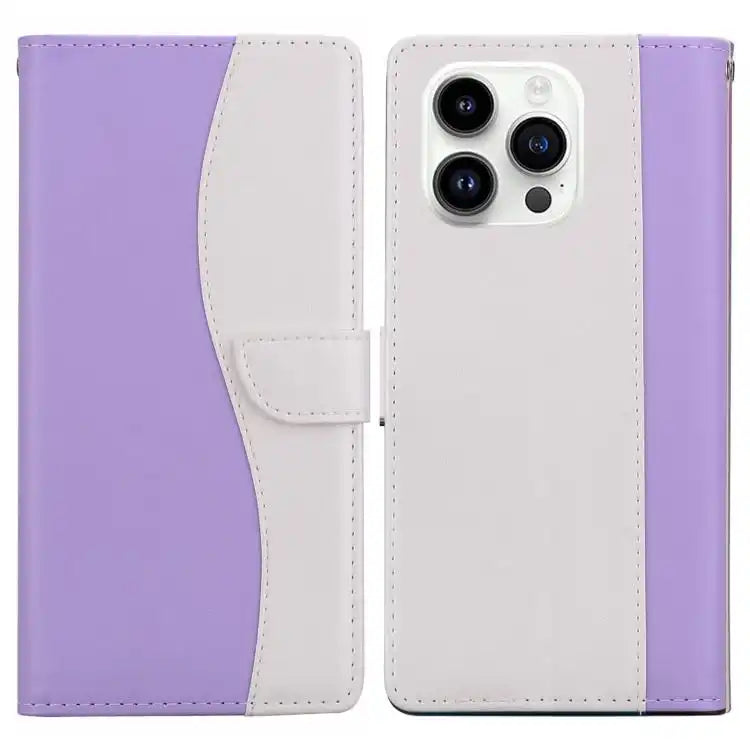 Embossed Two-Color Leather Phone Case