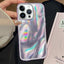 3 in 1 Diamond Lens Frame Quicksand Pattern Phone Case