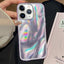 3 in 1 Diamond Lens Frame Quicksand Pattern Phone Case