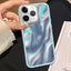 3 in 1 Diamond Lens Frame Quicksand Pattern Phone Case