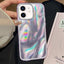 3 in 1 Diamond Lens Frame Quicksand Pattern Phone Case