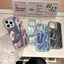 3 in 1 Diamond Lens Frame Quicksand Pattern Phone Case
