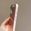 3 in 1 Diamond Lens Frame Quicksand Pattern Phone Case