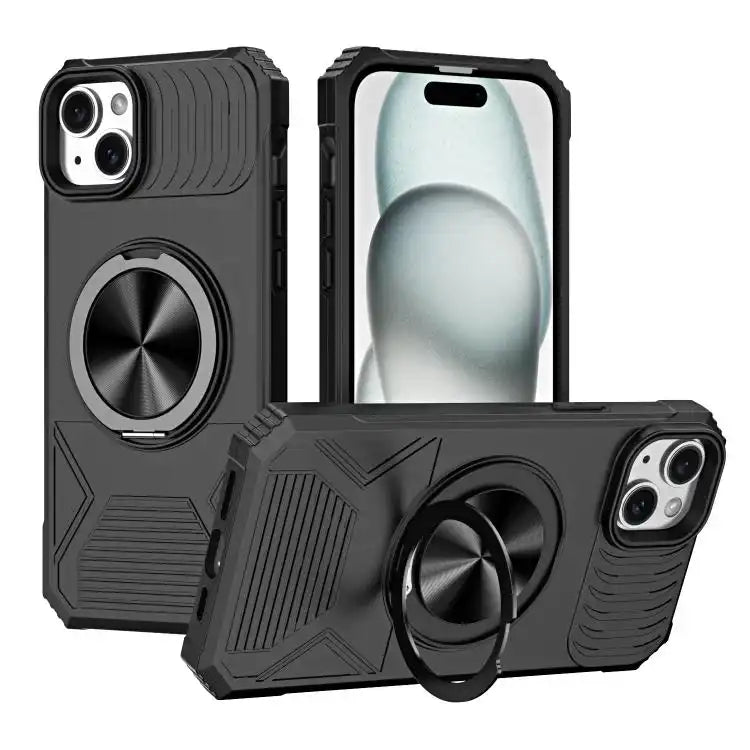 Alloy Rotating Holder MagSafe Shockproof Phone Case