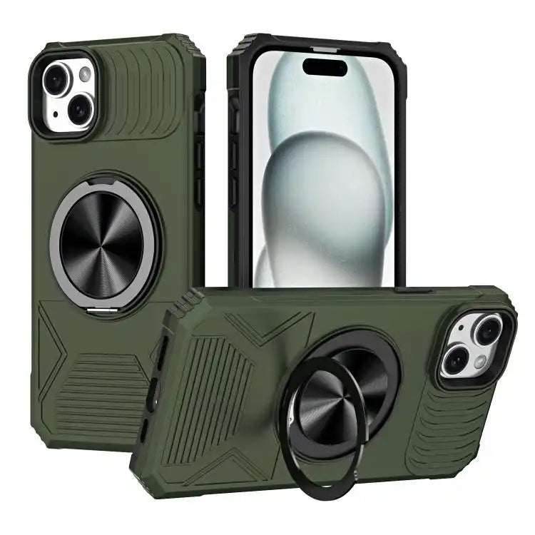 Alloy Rotating Holder MagSafe Shockproof Phone Case