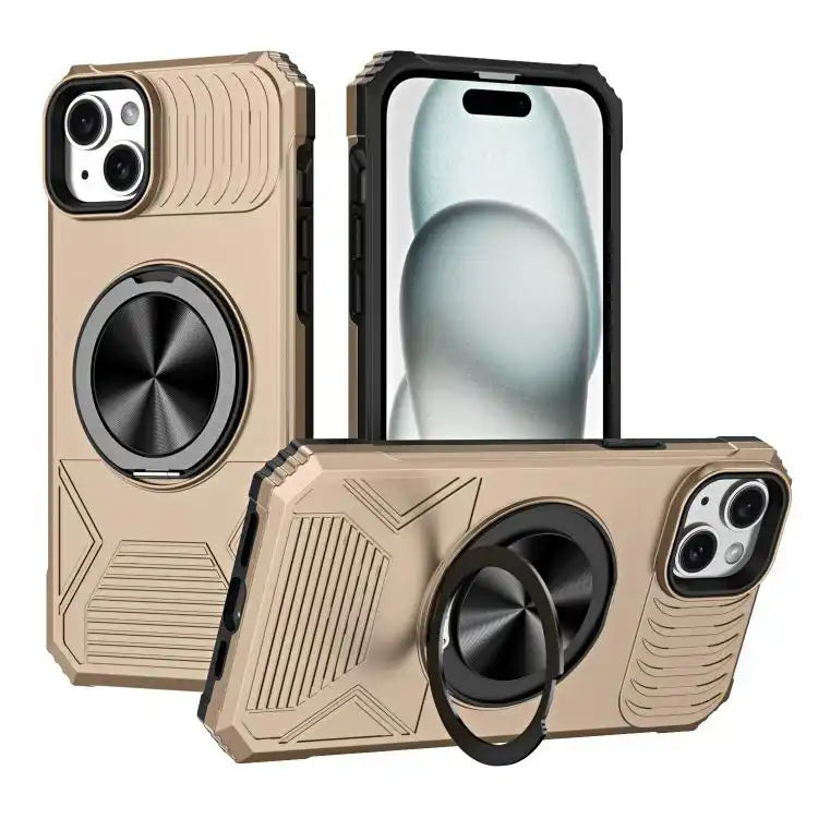 Alloy Rotating Holder MagSafe Shockproof Phone Case