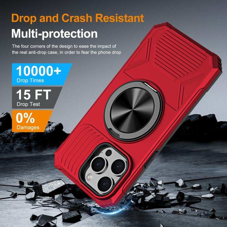 Alloy Rotating Holder MagSafe Shockproof Phone Case