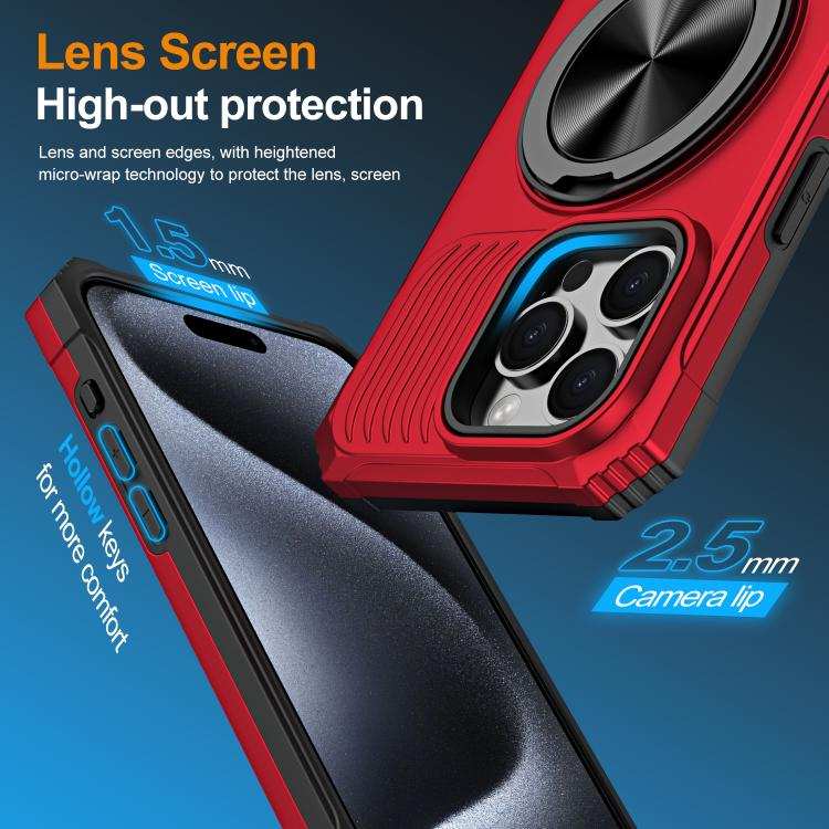 Alloy Rotating Holder MagSafe Shockproof Phone Case