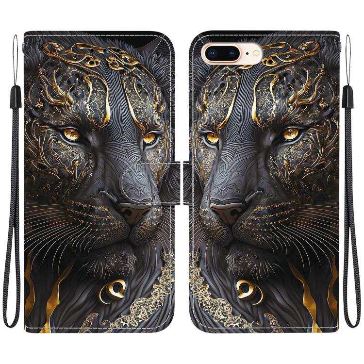 Crystal Texture Colored Drawing Leather Phone Case