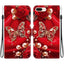 Crystal Texture Colored Drawing Leather Phone Case