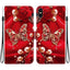 Crystal Texture Colored Drawing Leather Phone Case