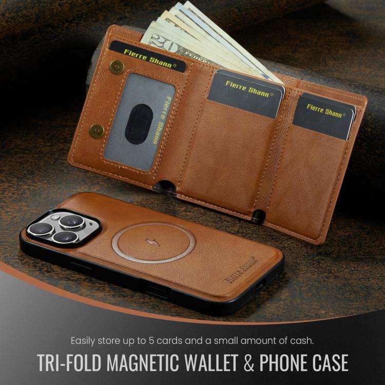 Fierre Shann 2 in 1 Holder RFID Card Slot Wallet MagSafe Phone Case