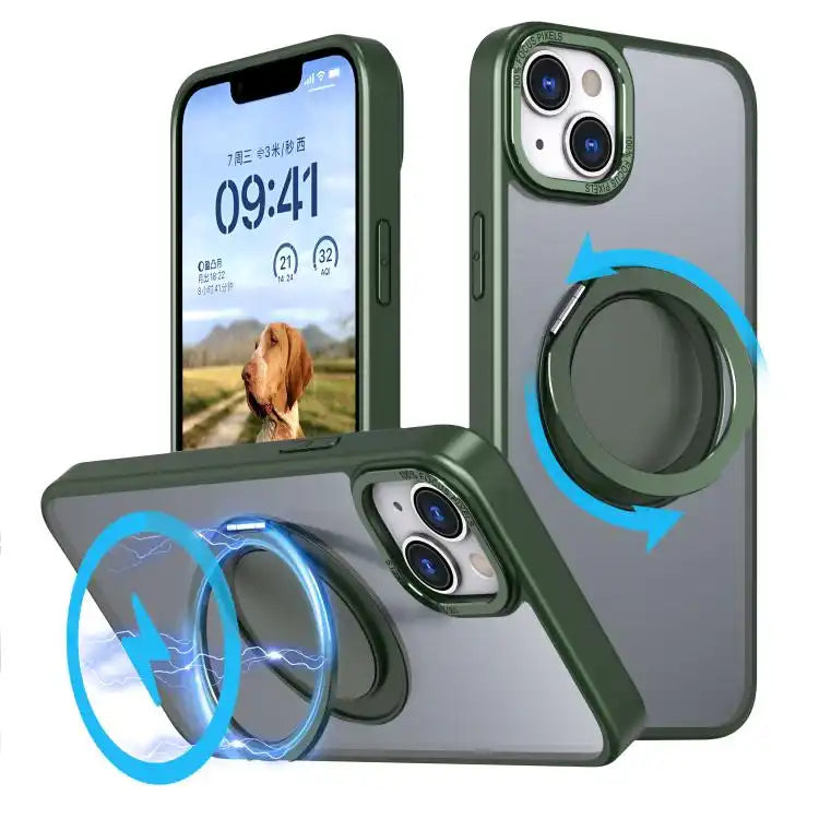 Kalebol 360-degree Rotating MagSafe Magnetic Holder Phone Case