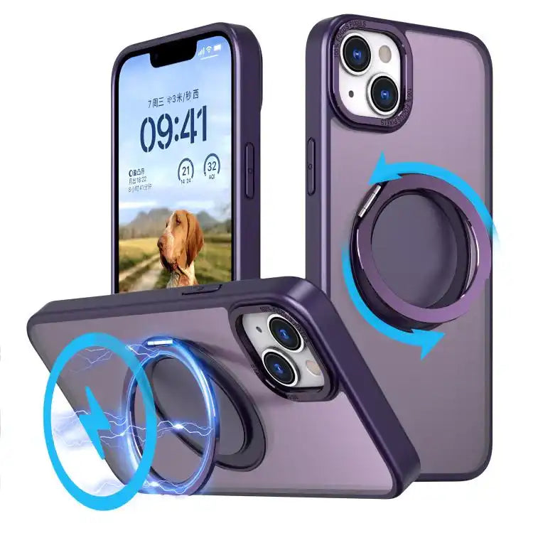 Kalebol 360-degree Rotating MagSafe Magnetic Holder Phone Case