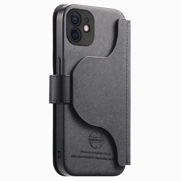 Twill Fabric MagSafe RFID Anti-theft Zipper Wallet Leather Phone Case