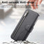 Twill Fabric MagSafe RFID Anti-theft Zipper Wallet Leather Phone Case