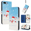 Christmas Series Buckle Leather Phone Case with Hand Strap