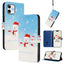 Christmas Series Buckle Leather Phone Case with Hand Strap
