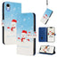Christmas Series Buckle Leather Phone Case with Hand Strap