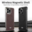 J TRIBE Metal Frameless Plain Leather MagSafe Phone Case