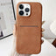 Skin Feel Sheepskin Card Slot Phone Case