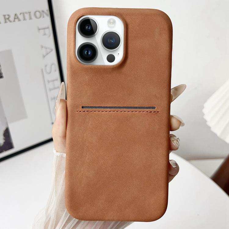 Skin Feel Sheepskin Card Slot Phone Case