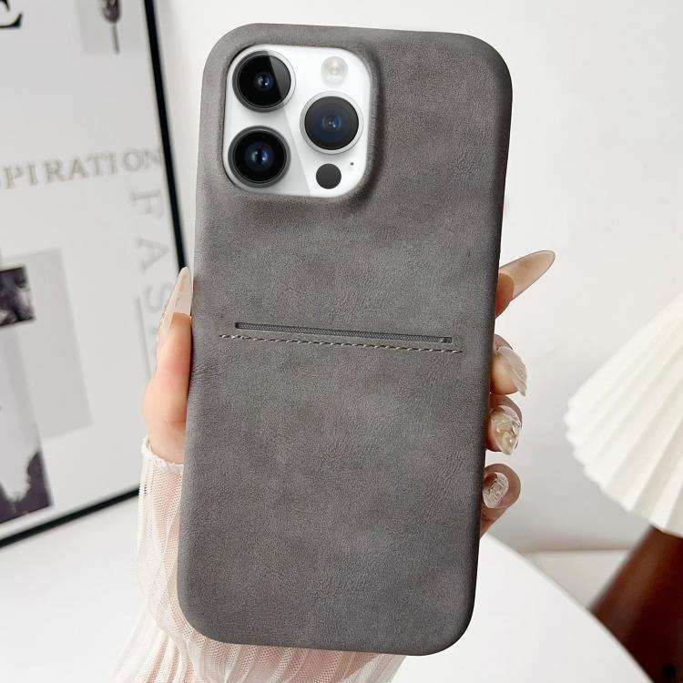 Skin Feel Sheepskin Card Slot Phone Case