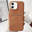 Skin Feel Sheepskin Card Slot Phone Case