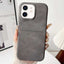Skin Feel Sheepskin Card Slot Phone Case