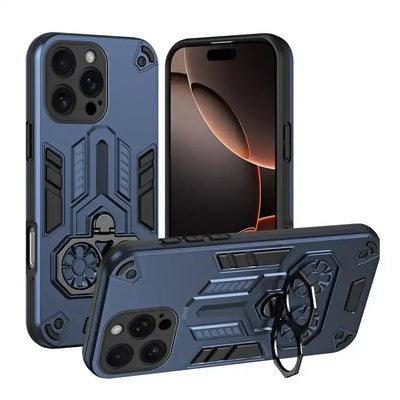 Double-Ring Holder PC Hybrid TPU Phone Case