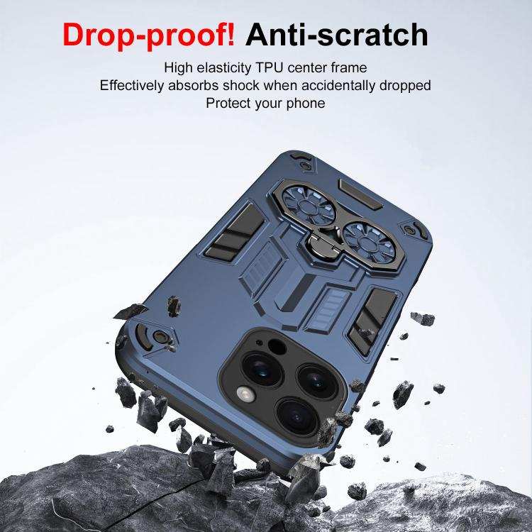 Double-Ring Holder PC Hybrid TPU Phone Case