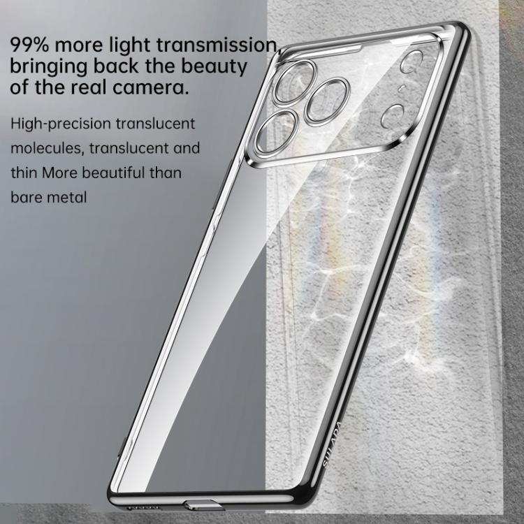 SULADA Shine Through Series Plating TPU Transparent Phone Case SULADA
