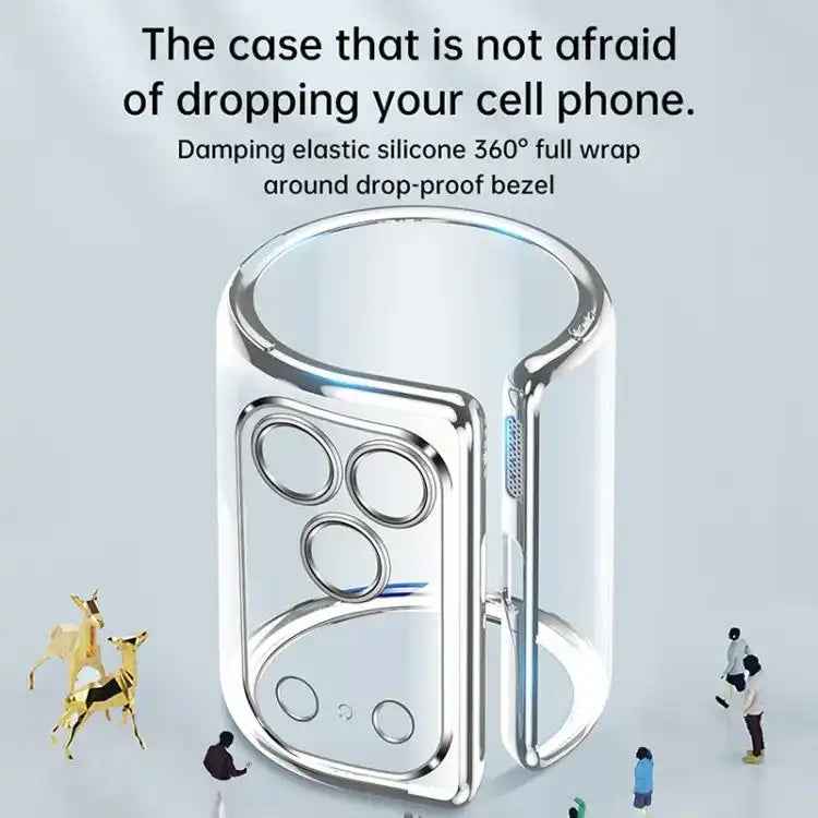 SULADA Shine Through Series Plating TPU Transparent Phone Case