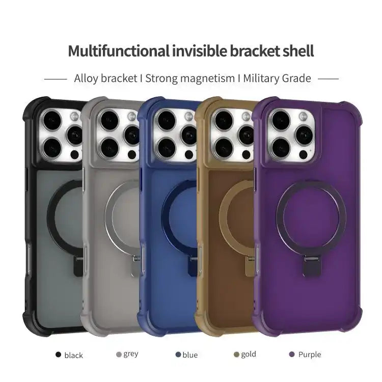 Four-corner Shockproof MagSafe Holder Phone Case