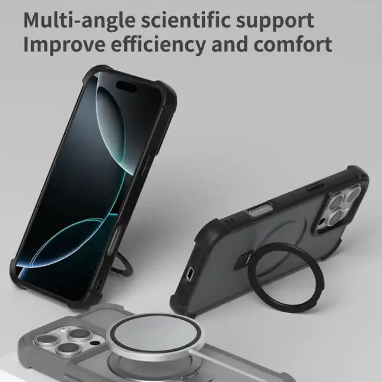 Four-corner Shockproof MagSafe Holder Phone Case