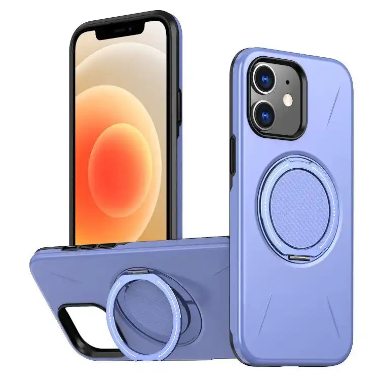 Metal Rotation Holder MagSafe TPU Hybrid PC Phone Case