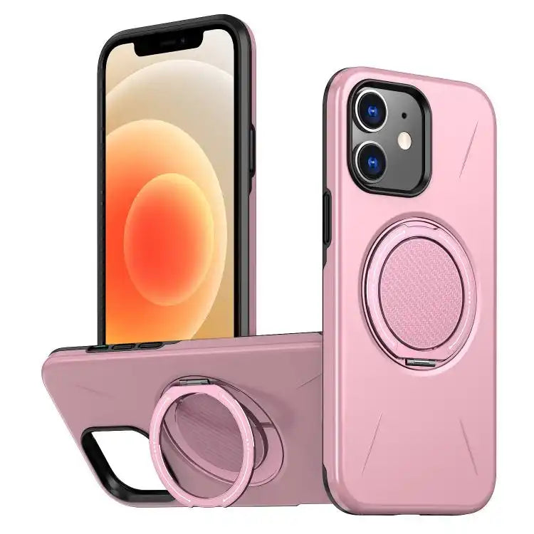 Metal Rotation Holder MagSafe TPU Hybrid PC Phone Case