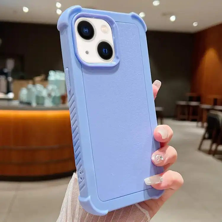 Solid Color TPU Hybrid PC Shockproof Phone Case