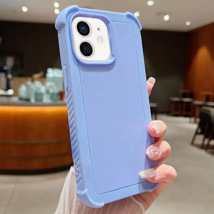 Solid Color TPU Hybrid PC Shockproof Phone Case