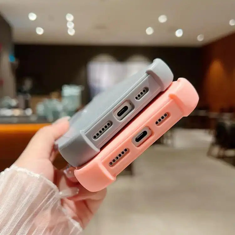 Solid Color TPU Hybrid PC Shockproof Phone Case