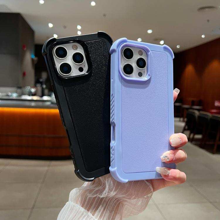 Solid Color TPU Hybrid PC Shockproof Phone Case