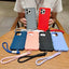 Solid Color TPU Hybrid PC Shockproof Phone Case with Wrist Strap