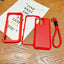 Solid Color TPU Hybrid PC Shockproof Phone Case with Wrist Strap