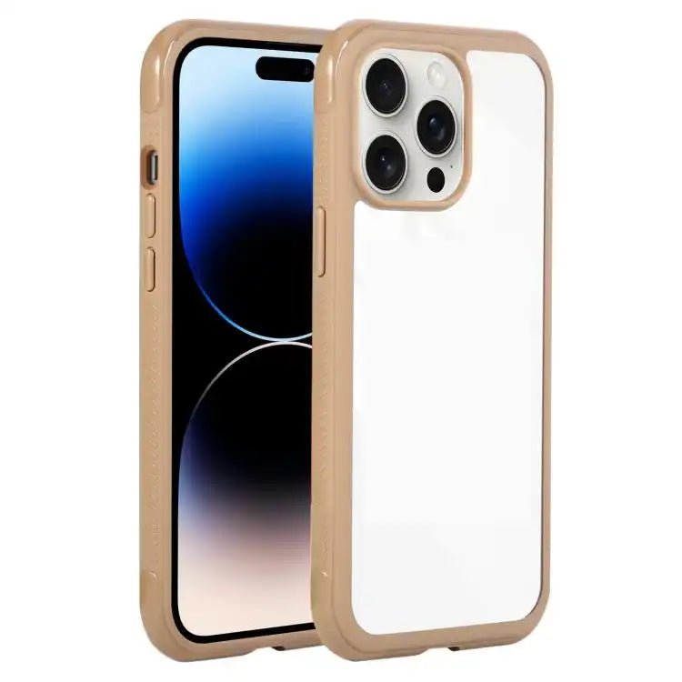 Solid Color Edge Transparency Acrylic TPU Phone Case